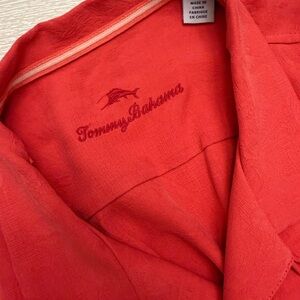 Tommy Bahama Vibrant Red Collared Shirt